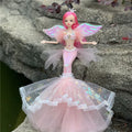 Muñeca de princesa sirena exquisita de 45cm, muñeca BJD de sirena a la moda con ropa de arcoíris, juguetes de regalo de cumpleaños y Navidad para niñas
