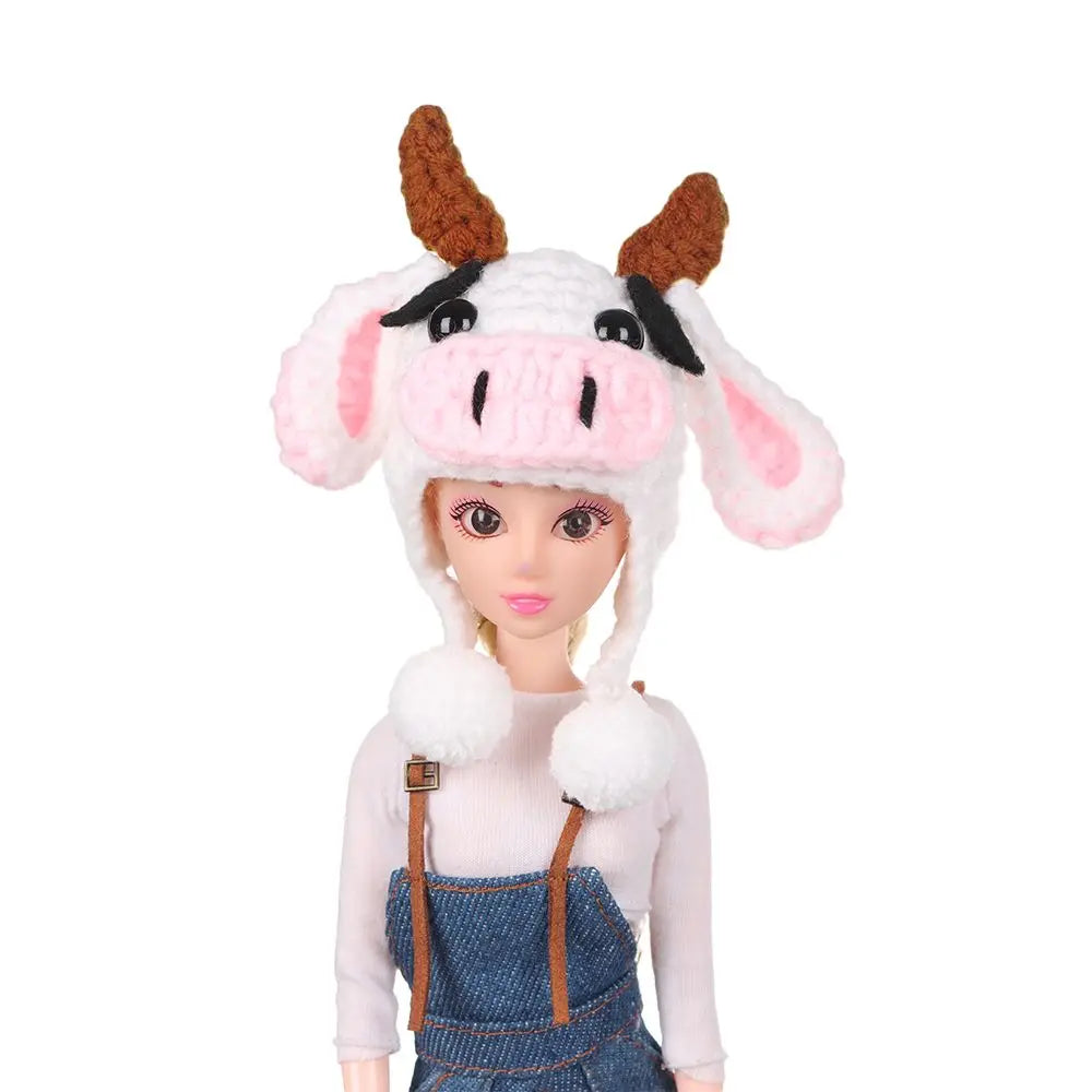 Sombrero de casa de muñecas a escala 1/12 para niños, decoración de casa de muñecas de animales bonitos, juguetes, regalo de cumpleaños, accesorios de muñeca, escena en miniatura