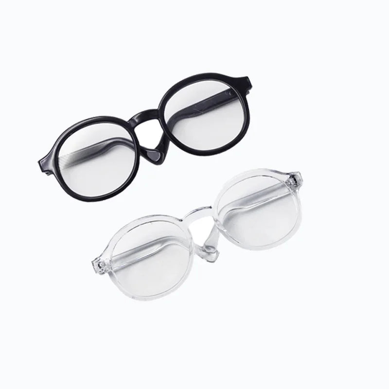 Accesorio de gafas de muñeca de 6,5 cm/9 cm para muñeca BDJ Labubu MSD SD gafas de sol de muñeca EXO de felpa 2 unids/lote