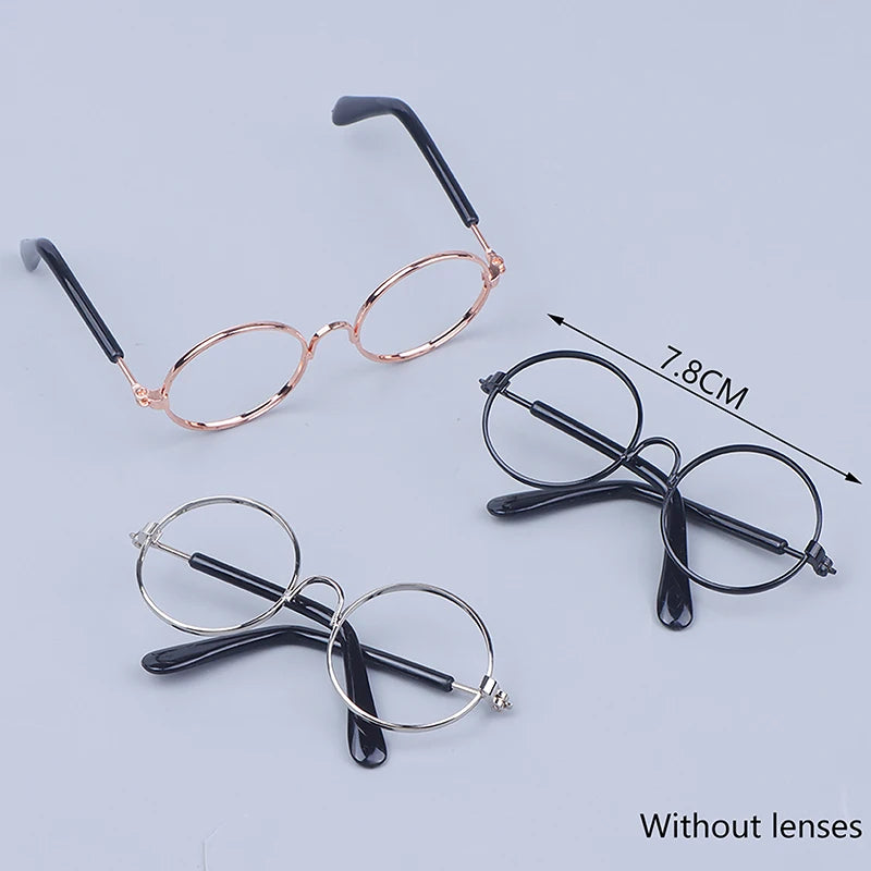 Accesorios de vestir para muñecas DIY, gafas para muñecas EXO de 20cm de alta calidad, montura redonda de 3 colores, gafas sin lentes, gafas en miniatura de juguete