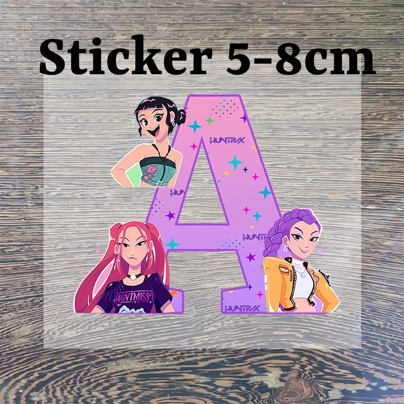 Guantes Kpop Demon Hunters, gorro tejido, traje para niñas, gorros tejidos con estampado de letras, conjunto de mitones, accesorios cálidos de invierno para niños, 2 uds.