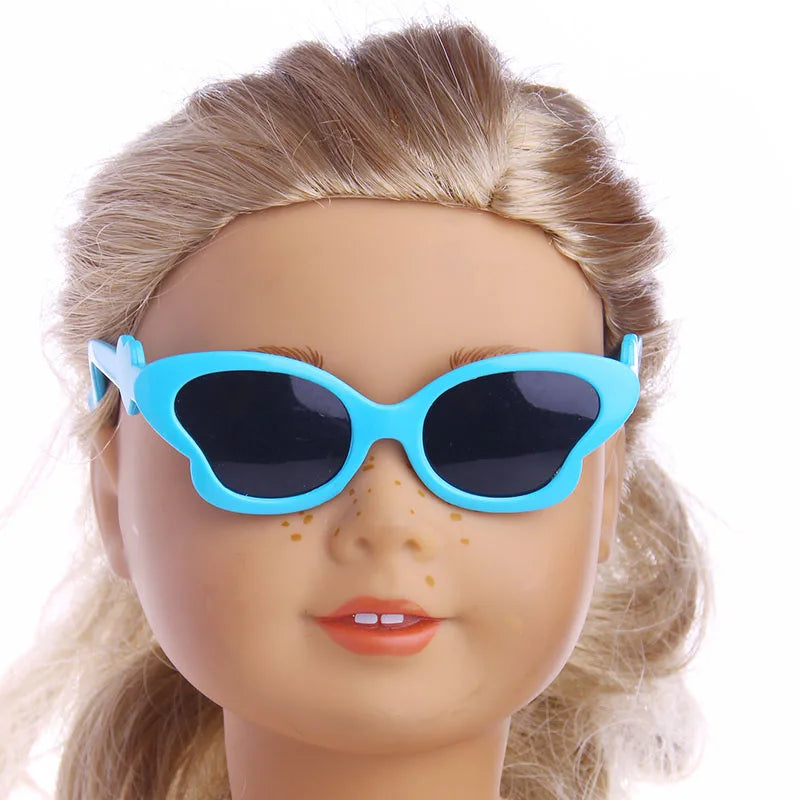 Gafas de muñeca Pop, gafas de colores para muñeca americana de 18 pulgadas y accesorios de ropa para muñeca Reborn de 43Cm, juguete para niña de nuestra generación