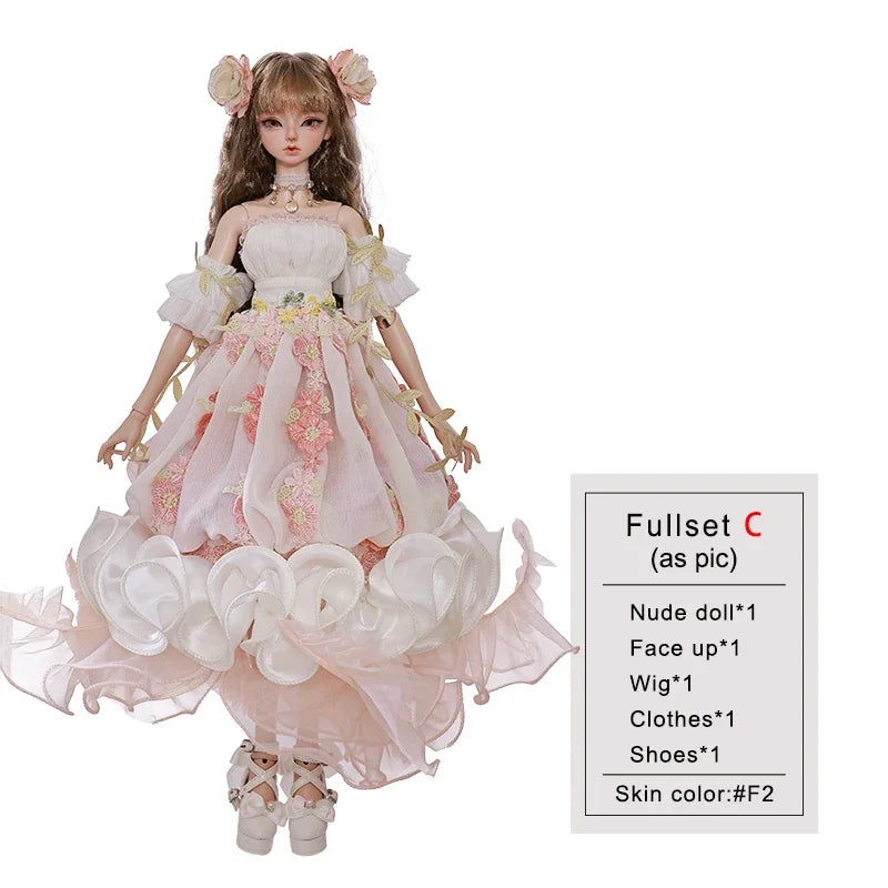 Muñeca Sakina Bjd 1/4, medusas de flores Bariy, juguetes de fantasía, muñecas articuladas con bolas de resina, conjunto completo de colección de arte, regalo Shugafairy para niña