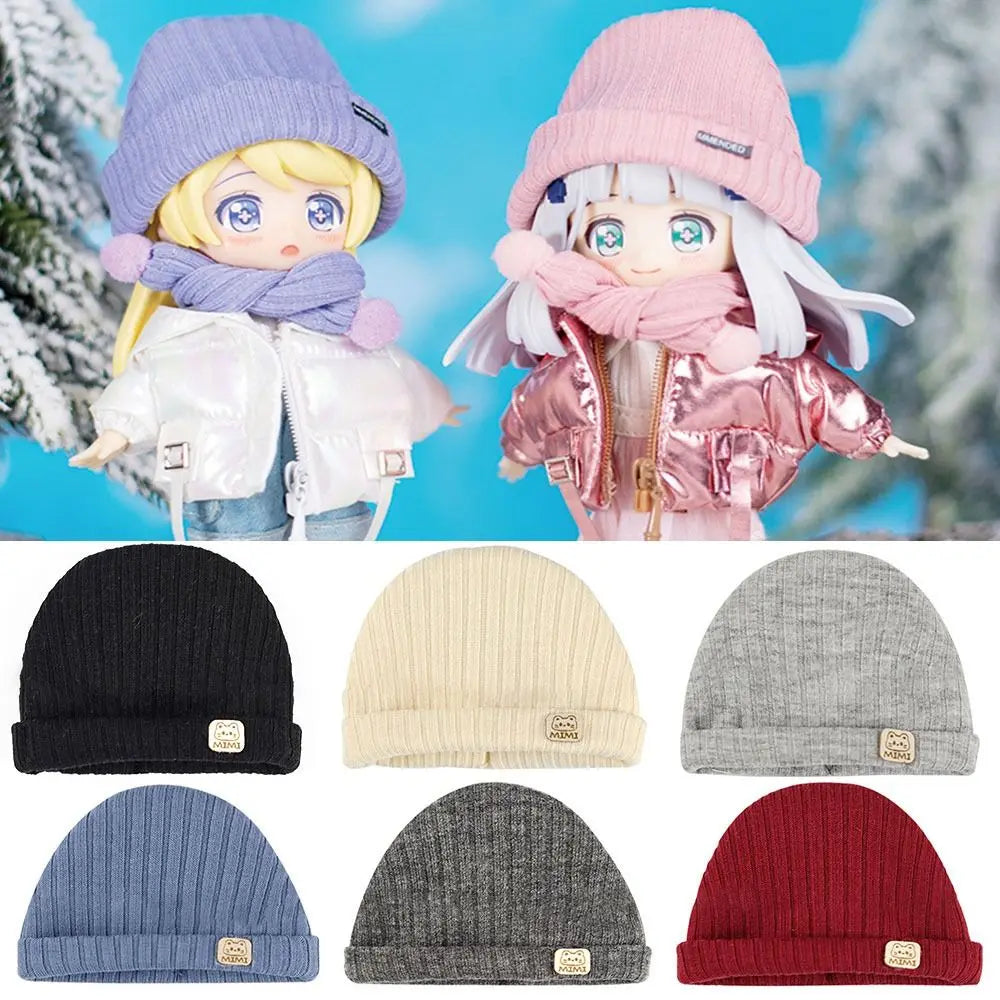 Sombrero de punto de animales para muñecas Obitsu11 1/11, sombrero de muñeca BJD de 12 a 16cm, decoraciones para casa de muñecas, 1/12