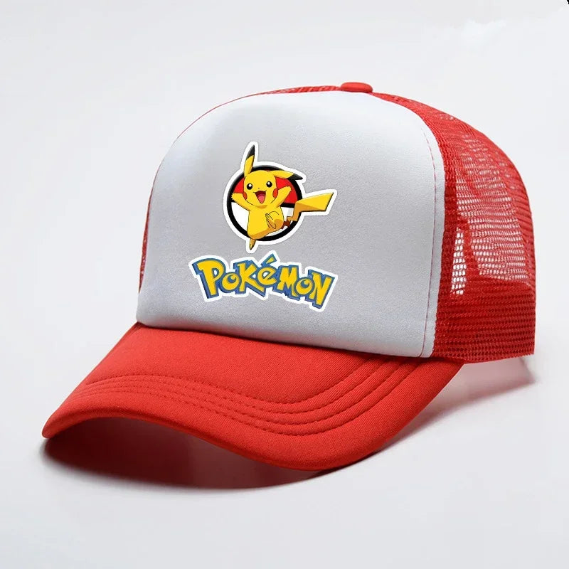 Nuevo Anime Pokemon Pikachu gorras de béisbol chico verano malla deportes al aire libre niños sombrero gorras de béisbol juguete de regalo de fiesta para niños