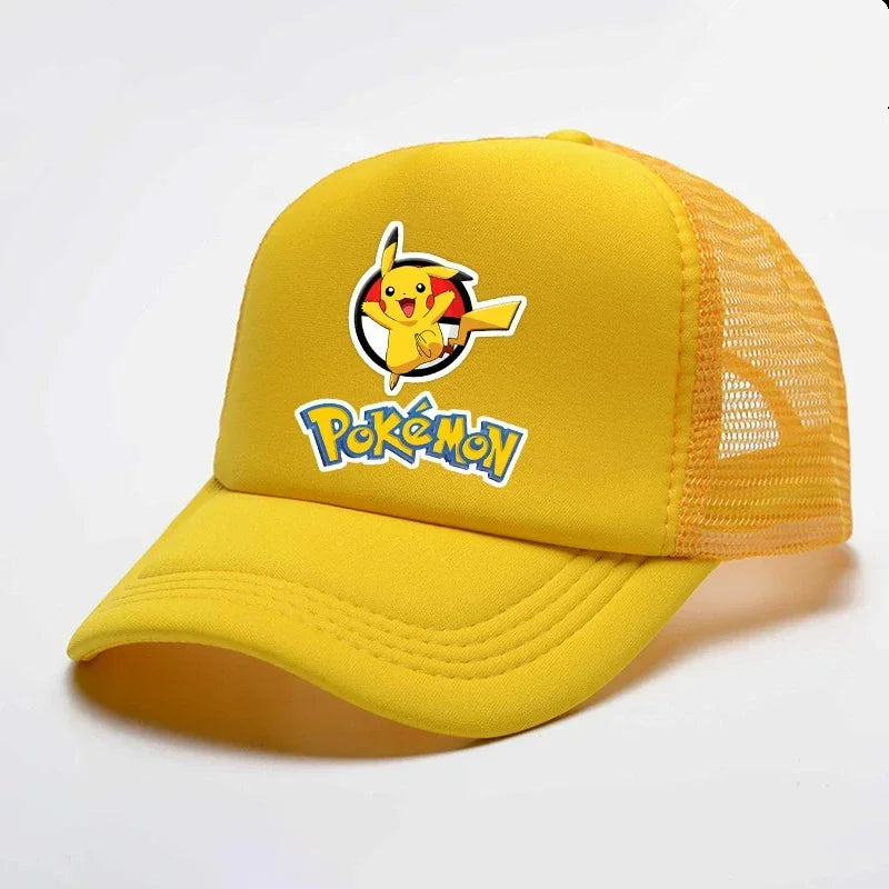 Nuevo Anime Pokemon Pikachu gorras de béisbol chico verano malla deportes al aire libre niños sombrero gorras de béisbol juguete de regalo de fiesta para niños