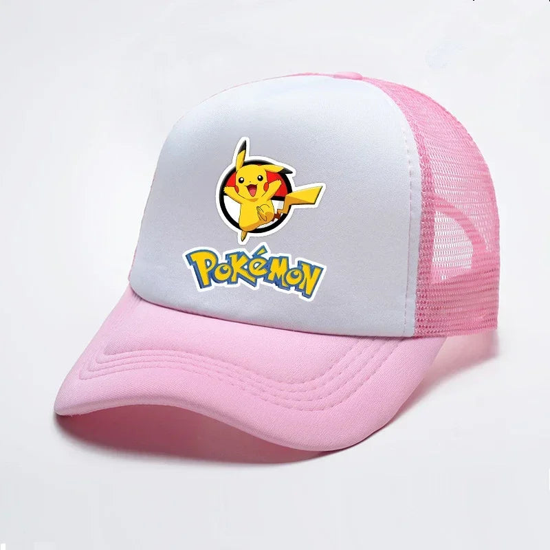 Nuevo Anime Pokemon Pikachu gorras de béisbol chico verano malla deportes al aire libre niños sombrero gorras de béisbol juguete de regalo de fiesta para niños