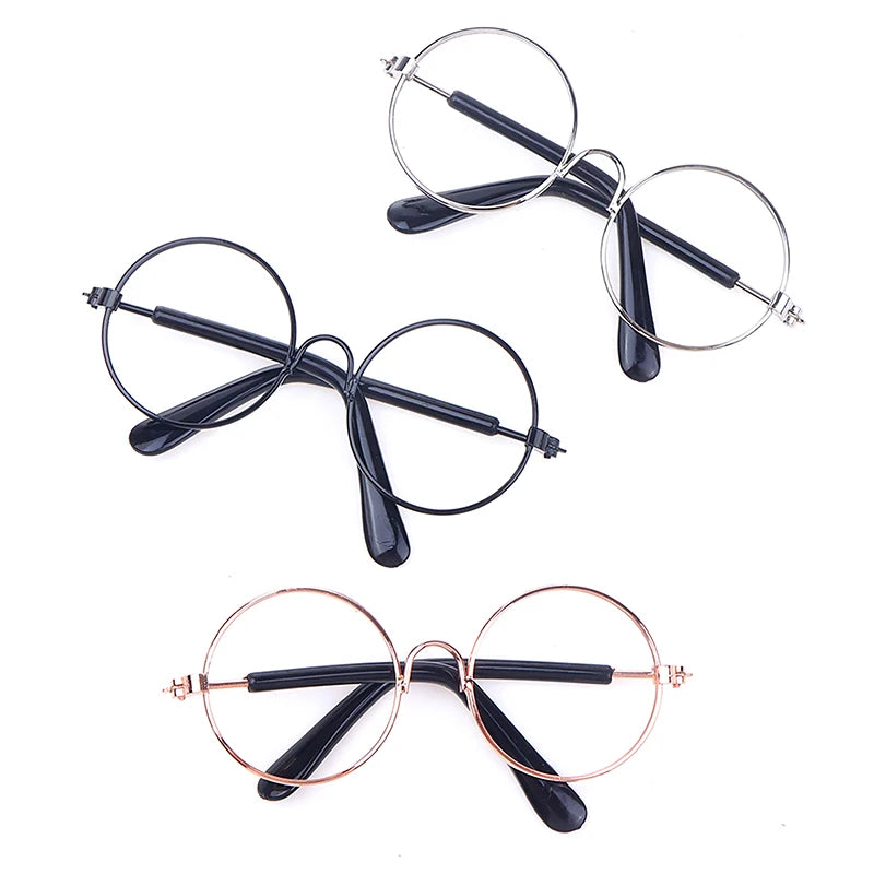 Accesorios de vestir para muñecas DIY, gafas para muñecas EXO de 20cm de alta calidad, montura redonda de 3 colores, gafas sin lentes, gafas en miniatura de juguete