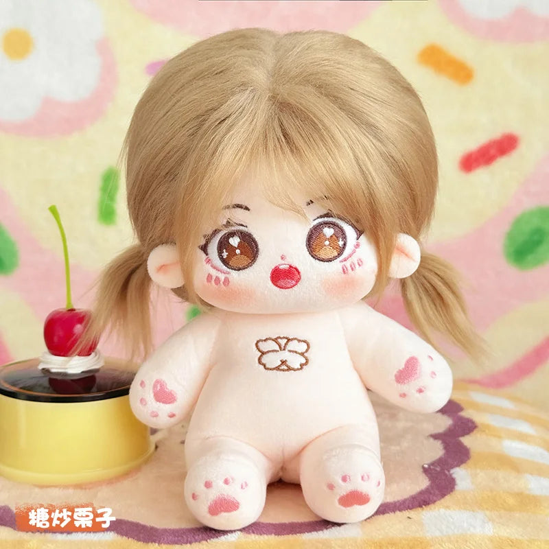Muñeco de peluche de algodón Kawaii de 20cm, figura de superestrella rellena de ídolo, muñeco de doce constelaciones que puede cambiar ropa, regalo