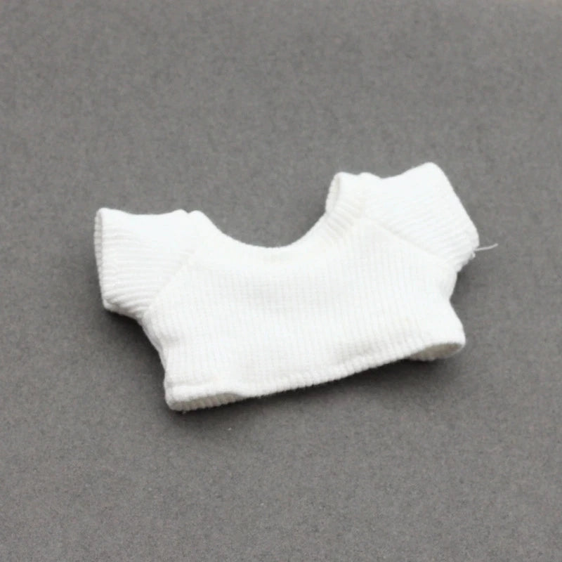 Mini Ropa para muñecas, accesorios para Ropa Labubu Idol, muñeca de algodón de 10cm, mochila Canva 1/6, gafas, sombrero, regalo de Ropa