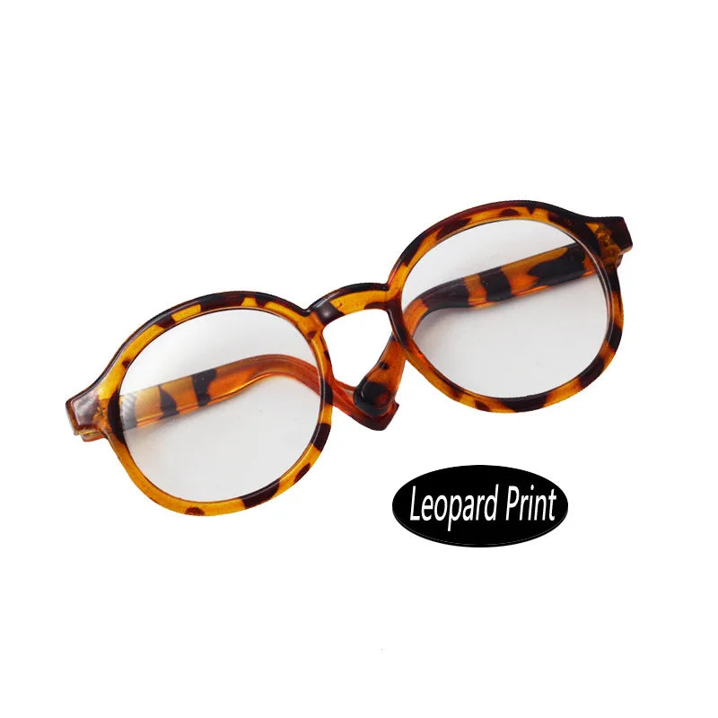 Accesorio de ropa para muñeca, gafas de plástico transparentes de 9cm para muñeca BDJ, Labubu MSD SD, gafas de sol de muñeca EXO de felpa, 1 Uds.