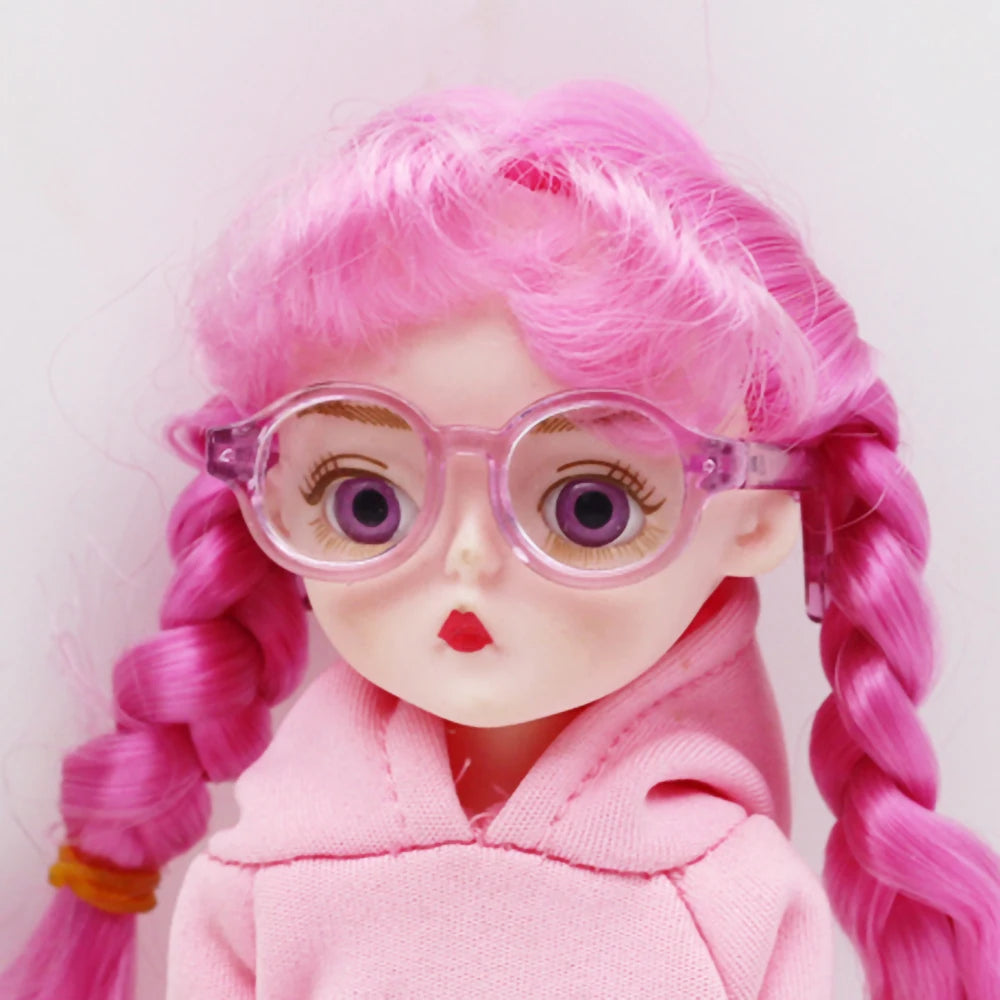 Gafas de muñeca de moda para 1/3 1/6 1/8 60cm BJD muñeca Blyth juguete de peluche gafas de sol accesorios DIY vestir juguetes regalo