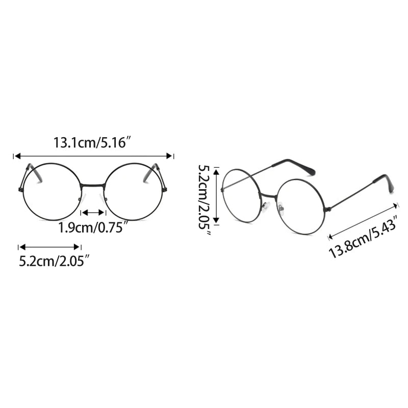 Gafas de Metal de 5 colores para Lalafanfan Duck, gafas de marco redondo de 30cm, animales de peluche, accesorios de juguetes, muñecas de peluche para niños y niñas, Acc
