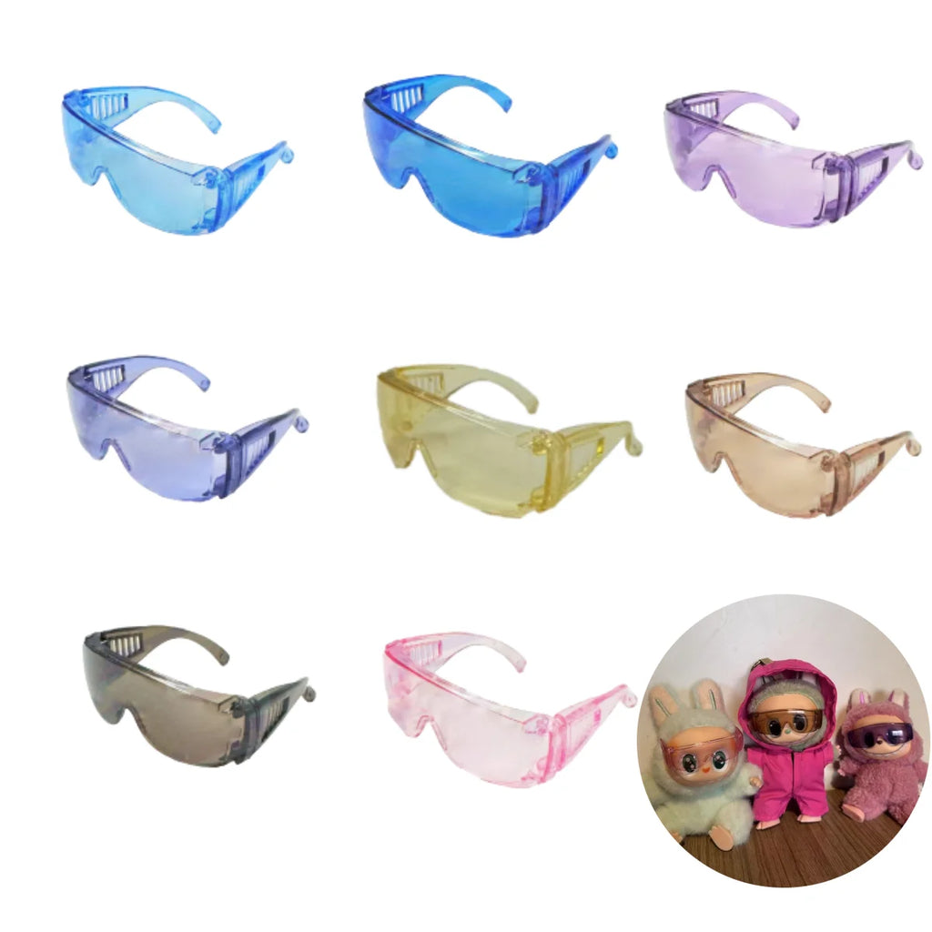 Gafas de plástico transparentes para muñecas labubu MSD SD, gafas de sol de felpa, gafas decorativas universales, juguetes, regalo de cumpleaños
