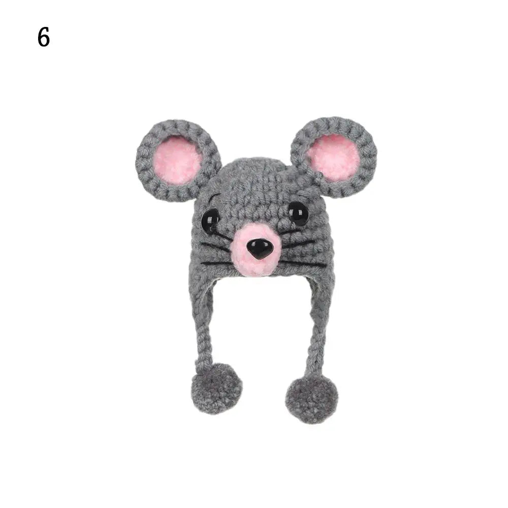 Sombrero de casa de muñecas a escala 1/12 para niños, decoración de casa de muñecas de animales bonitos, juguetes, regalo de cumpleaños, accesorios de muñeca, escena en miniatura