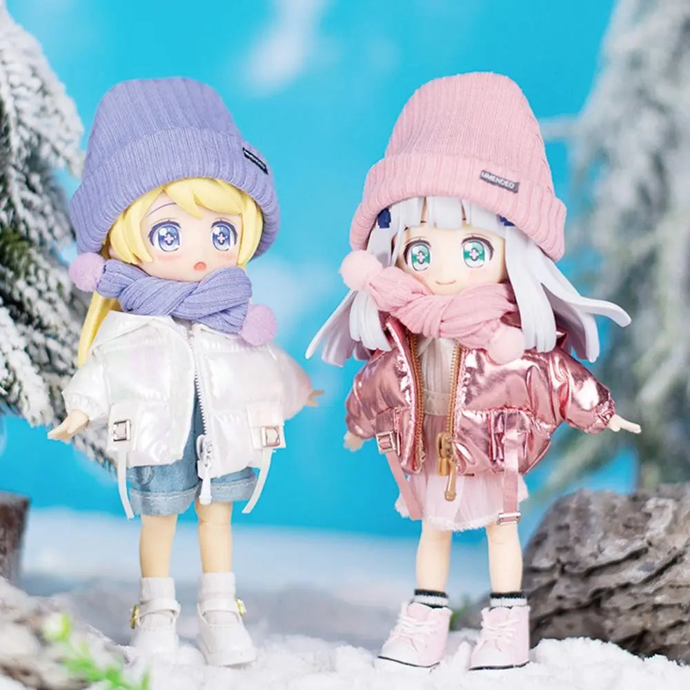 Sombrero de punto de animales para muñecas Obitsu11 1/11, sombrero de muñeca BJD de 12 a 16cm, decoraciones para casa de muñecas, 1/12