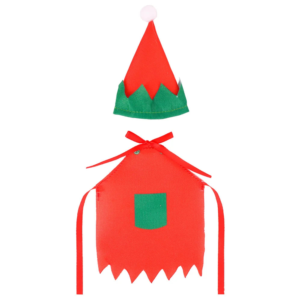 Delantal con estampado de muñeca Pop, sombrero de Chef, estilo de patrón navideño para muñecas Bjd 1/6 y accesorios para muñecas navideñas de espíritu de 30Cm, juguetes para niñas