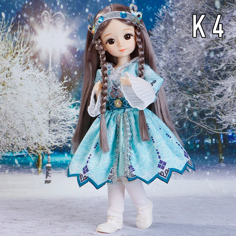 Muñecas Bjd de 30cm, conjunto completo de princesa, Anime Bjd 1/6 con ropa, 23 articulaciones, cuerpo móvil, ojos 3D, vestido para niñas, regalos de cumpleaños, Juguetes