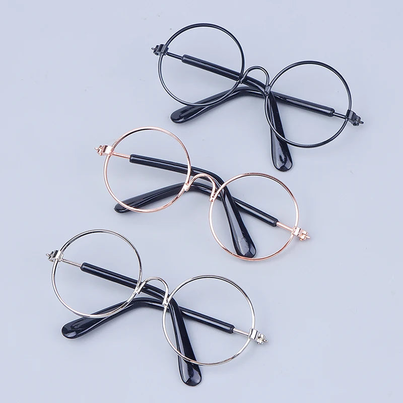 Accesorios de vestir para muñecas DIY, gafas para muñecas EXO de 20cm de alta calidad, montura redonda de 3 colores, gafas sin lentes, gafas en miniatura de juguete