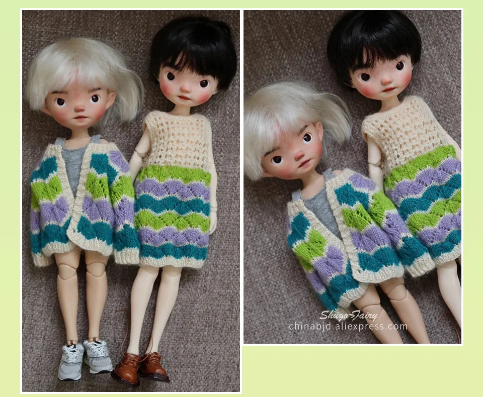 Shuga Fairy Miao 2 1/6 muñeca Bjd cabeza grande y extremidades pequeñas imagen de dibujos animados muñeca articulada móvil de resina