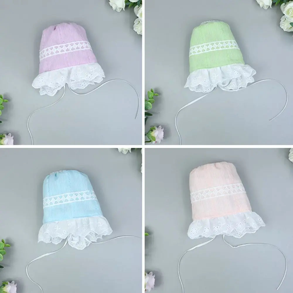 Sombrero de muñeca de 20CM, bonito sombrero en miniatura de princesa de encaje, gorro de dormir, gorro suave para muñecas Idol, accesorios, accesorios de fotografía, juguetes para niños