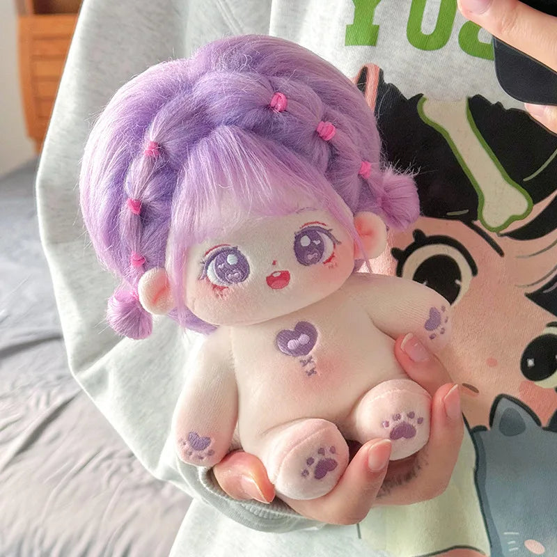 Muñeco de peluche de algodón Kawaii de 20cm, figura de superestrella rellena de ídolo, muñeco de doce constelaciones que puede cambiar ropa, regalo