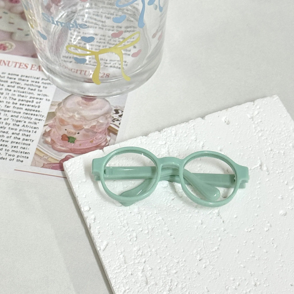 Gafas de 6,5 cm para accesorios de Labubu, gafas de plástico transparentes para muñecas Labubu, muñeco de peluche para juguetes DIY, accesorios de gafas para muñecas