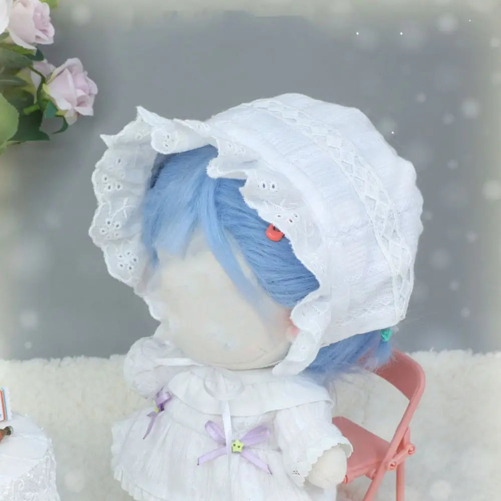 Sombrero de muñeca de 20CM, bonito sombrero en miniatura de princesa de encaje, gorro de dormir, gorro suave para muñecas Idol, accesorios, accesorios de fotografía, juguetes para niños