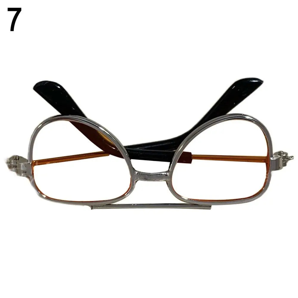 Gafas de doble haz para muñecas BJD, accesorios Vintage para piloto en miniatura, 10CM, 1/3, 1/4