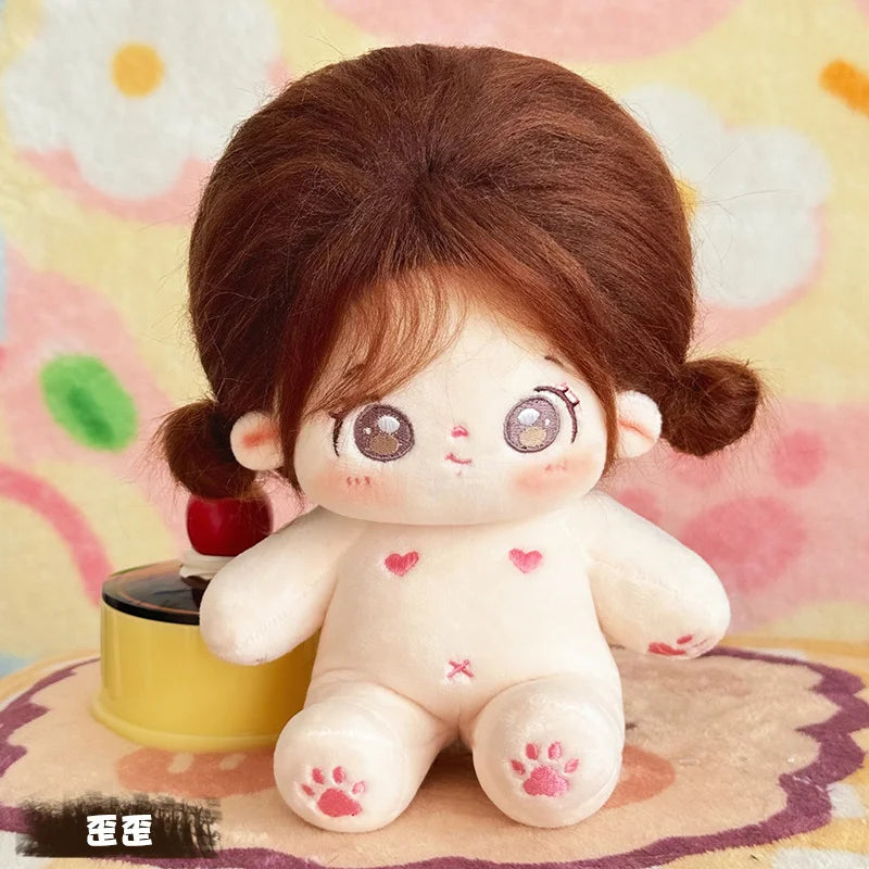 Muñeco de peluche de algodón Kawaii de 20cm, figura de superestrella rellena de ídolo, muñeco de doce constelaciones que puede cambiar ropa, regalo