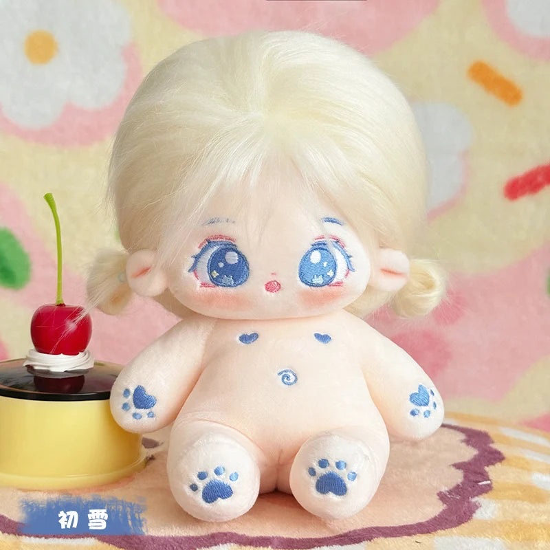 Muñeco de peluche de algodón Kawaii de 20cm, figura de superestrella rellena de ídolo, muñeco de doce constelaciones que puede cambiar ropa, regalo