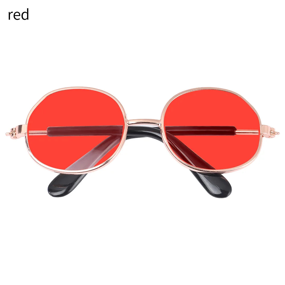 Gafas de sol en miniatura para muñeca Blythe, anteojos con montura de Metal, accesorios para muñecas Blythe, accesorio para gafas de felpa, 8,5 cm