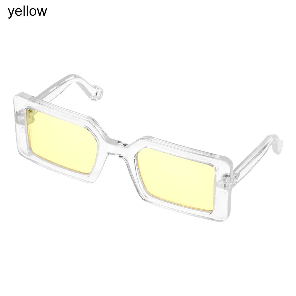 Gafas de sol en miniatura para muñeca Blythe, lentes con montura cuadrada para mascotas, accesorios para muñecas de peluche, accesorio nuevo, 9cm