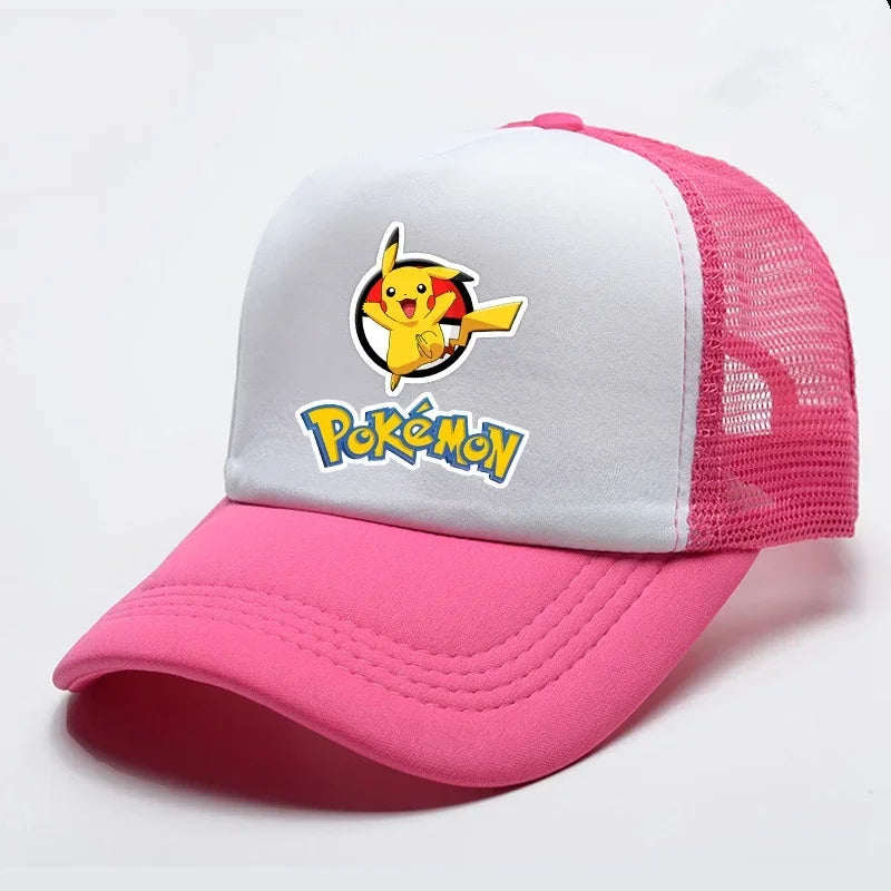 Gorras de béisbol de Pokémon Pikachu para niños, sombrero de malla de verano, deportes al aire libre, gorras de béisbol, regalo de fiesta, juguete, nuevo Anime