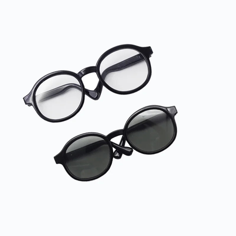 Accesorio de gafas de muñeca de 6,5 cm/9 cm para muñeca BDJ Labubu MSD SD gafas de sol de muñeca EXO de felpa 2 unids/lote