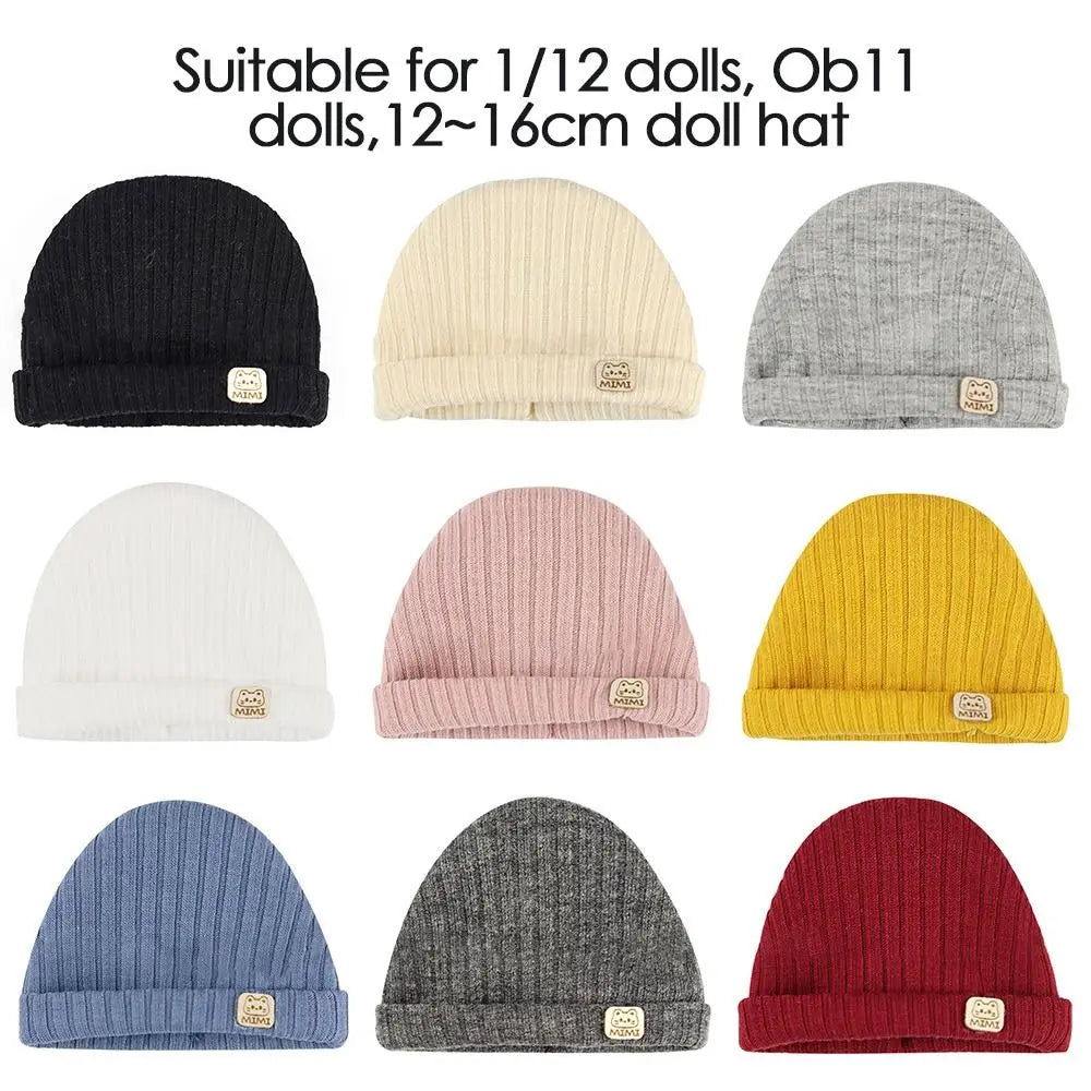 Sombrero de punto de animales para muñecas Obitsu11 1/11, sombrero de muñeca BJD de 12 a 16cm, decoraciones para casa de muñecas, 1/12