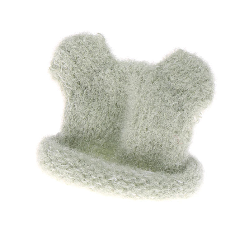 Mini sombrero de punto colorido para niños, sombreros hechos a mano de simulación, accesorios de vestir, juguete de simulación, 1 piezas, 1/12