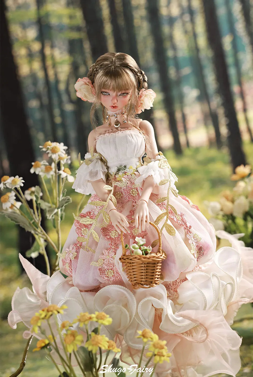 Muñeca Sakina Bjd 1/4, medusas de flores Bariy, juguetes de fantasía, muñecas articuladas con bolas de resina, conjunto completo de colección de arte, regalo Shugafairy para niña