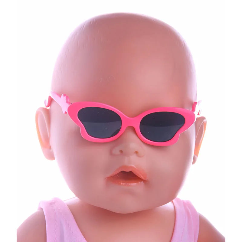 Gafas de muñeca Pop, gafas de colores para muñeca americana de 18 pulgadas y accesorios de ropa para muñeca Reborn de 43Cm, juguete para niña de nuestra generación