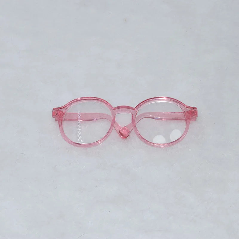 Gafas de 6,5 cm para accesorios de Labubu, gafas de plástico transparentes para muñecas Labubu, muñeco de peluche para juguetes DIY, accesorios de gafas para muñecas
