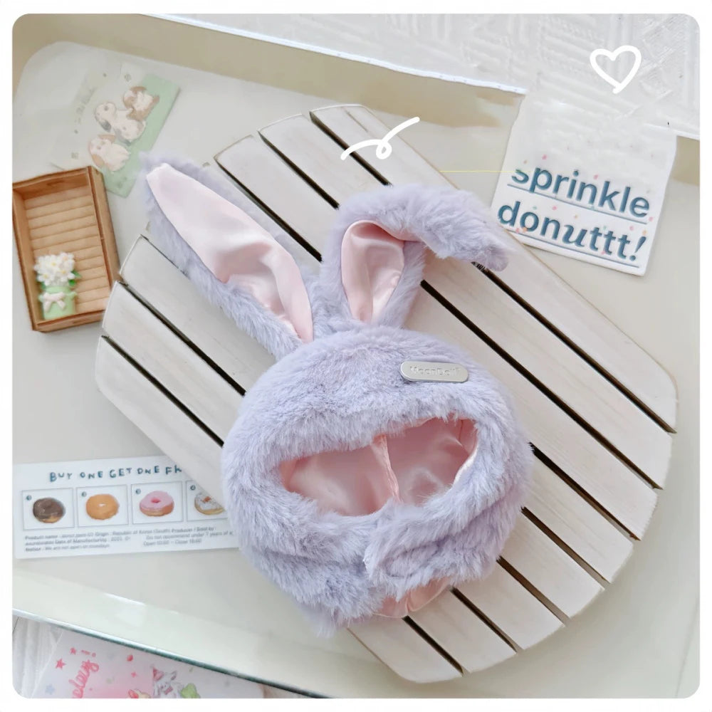 Bonita muñeca de algodón con orejas de conejo, sombrero para muñeca con cuerpo de estrella de 10/15/17cm, sombrero de felpa, accesorios de vestir, juguete DIY