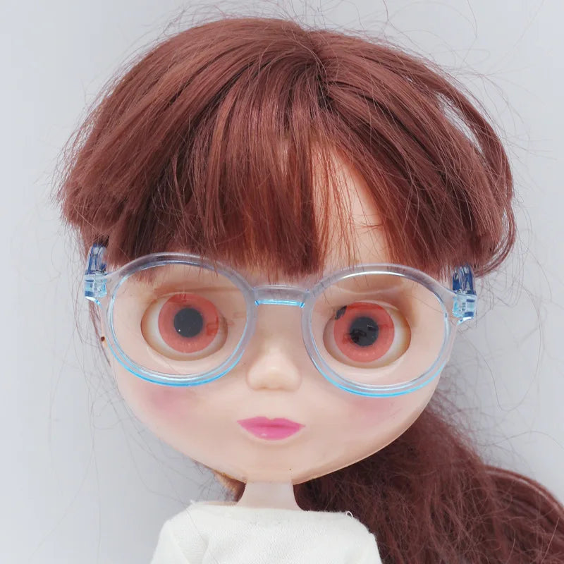 Accesorio de gafas de muñeca de 6,5 cm/9 cm para muñeca BDJ Labubu MSD SD gafas de sol de muñeca EXO de felpa 2 unids/lote