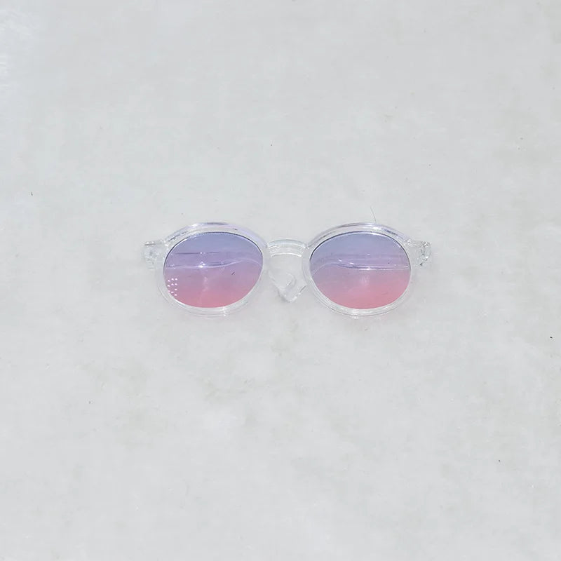 Gafas de 6,5 cm para accesorios de Labubu, gafas de plástico transparentes para muñecas Labubu, muñeco de peluche para juguetes DIY, accesorios de gafas para muñecas