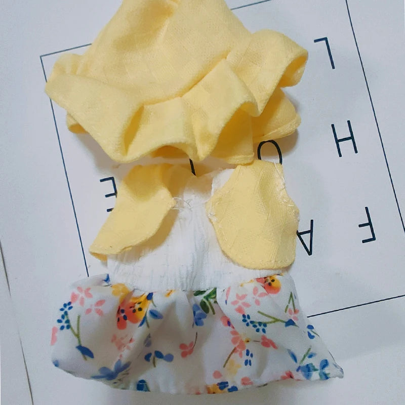 Accesorios de ropa para muñecas, falda/sombrero/pantalones con tirantes Labubu de 17cm, conjunto de pijama, vestido de juguete para muñecas, 1 Juego