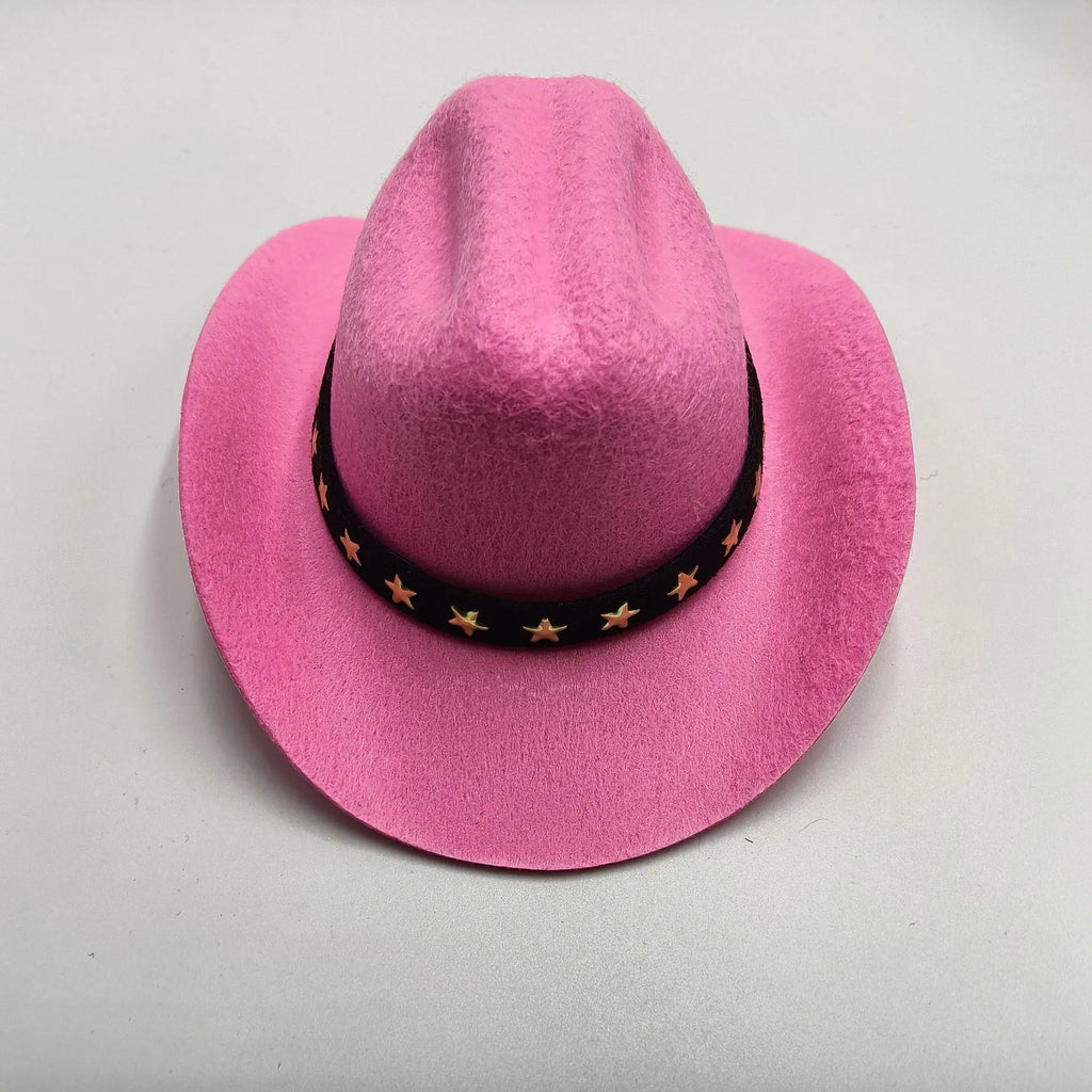 Nuevo Mini sombrero decorativo para muñeca, accesorios bonitos de algodón para muñecas, fiesta de vaquero, vestido occidental, decoraciones para mascotas DIY para muñecas de fiesta
