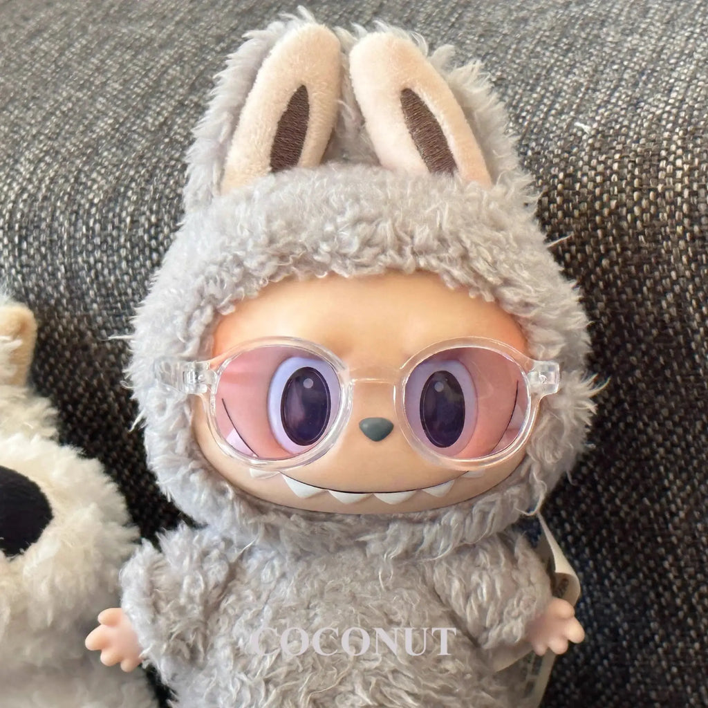 Para gafas Labubu de algodón/Ropa de 10/15cm, bonitas gafas de plástico, mano de obra delicada para muñecas, accesorios para gafas de juguete