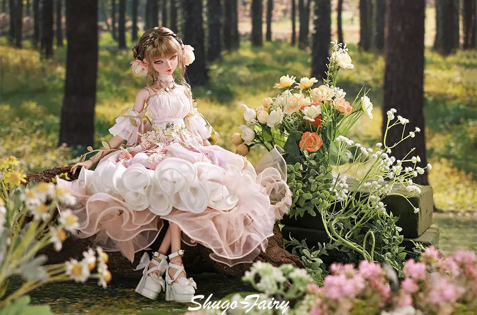 Muñeca Sakina Bjd 1/4, medusas de flores Bariy, juguetes de fantasía, muñecas articuladas con bolas de resina, conjunto completo de colección de arte, regalo Shugafairy para niña