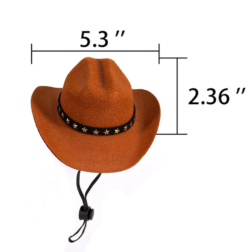 Nuevo Mini sombrero decorativo para muñeca, accesorios bonitos de algodón para muñecas, fiesta de vaquero, vestido occidental, decoraciones para mascotas DIY para muñecas de fiesta
