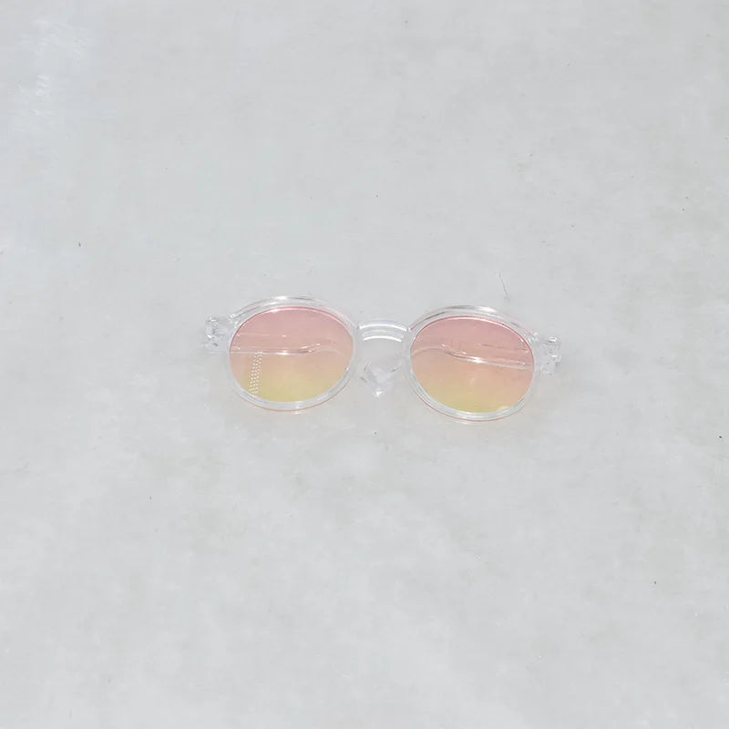 Gafas de 6,5 cm para accesorios de Labubu, gafas de plástico transparentes para muñecas Labubu, muñeco de peluche para juguetes DIY, accesorios de gafas para muñecas