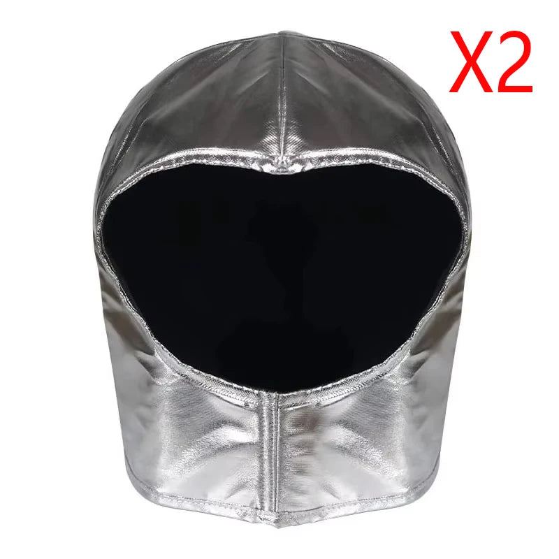 Casco de astronauta plateado, sombrero espacial, disfraz de Cosplay para niños y adultos, gorro de astronauta, accesorio para la cabeza, regalo de fiesta de cumpleaños y Halloween